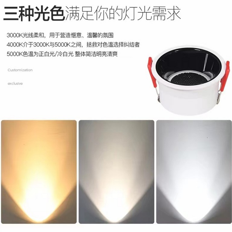 High display depth anti glare wall washing spotlight